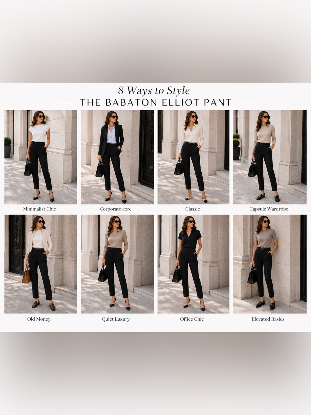 Babaton Black Cropped Ankle Pants - Picture 6 of 16